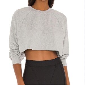 Alo Double Take Pullover - Dove Grey Heather - Size S - Like New